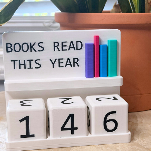 Books Read This Year Counter | 3D Printed Reading Tracker | Bookish Decor | Reading Goal Tracker | Book Lover Gift | Bookshelf Decor