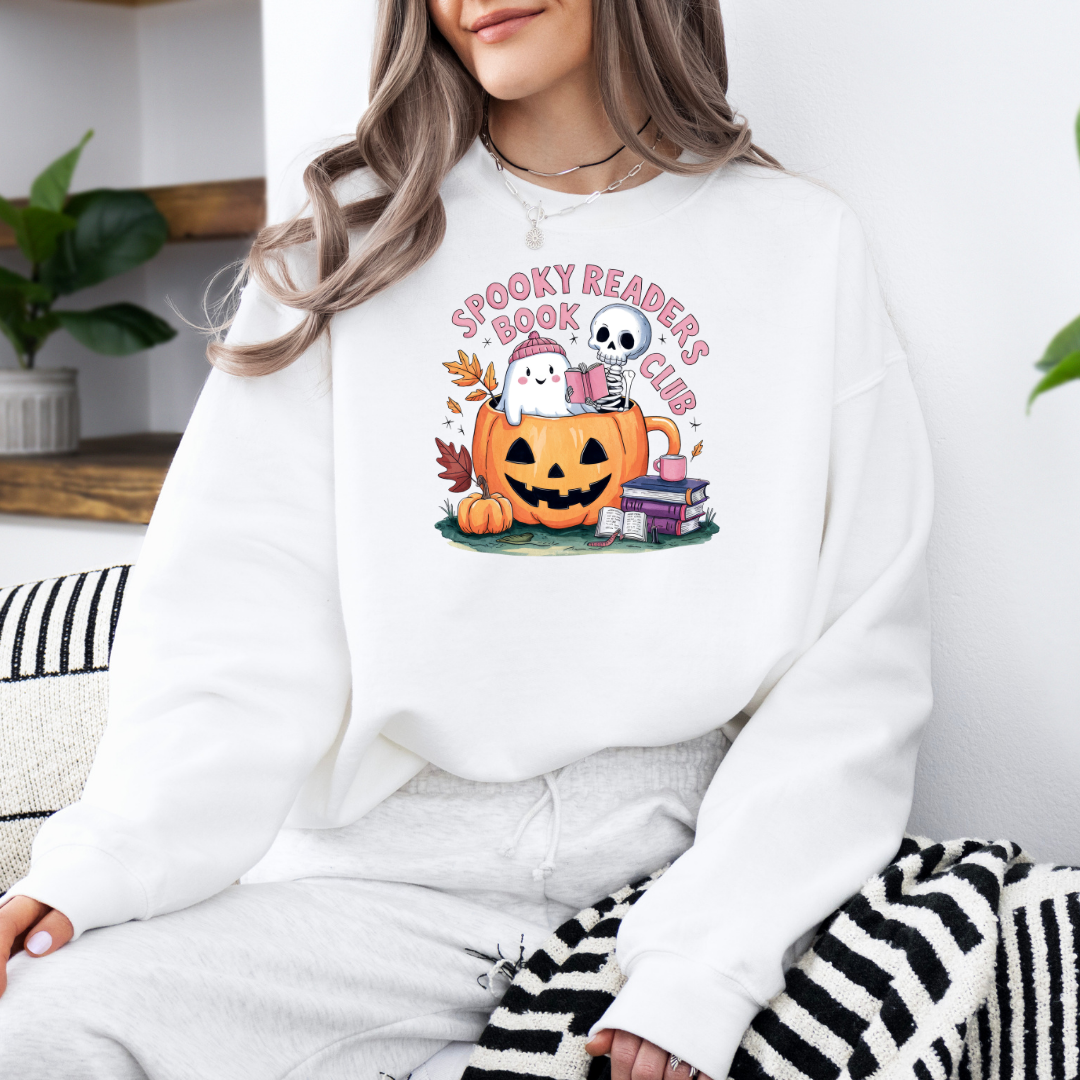 Spooky Readers Book Club Design #1 Sweatshirt with Premium DTF Transfer | Cozy Unisex Graphic Pullover (Copy)
