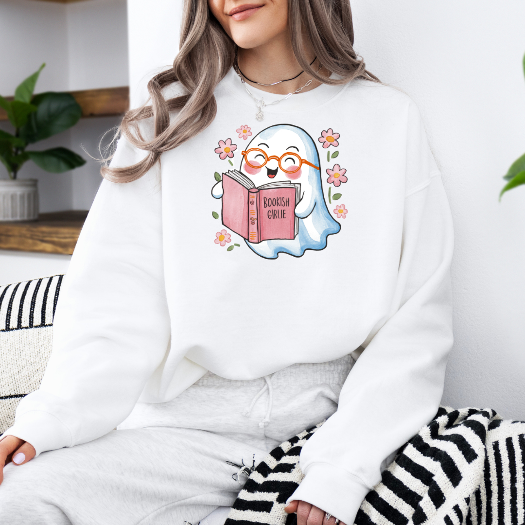 Bookish Girlie Sweatshirt with Premium DTF Transfer | Cozy Unisex Graphic Pullover
