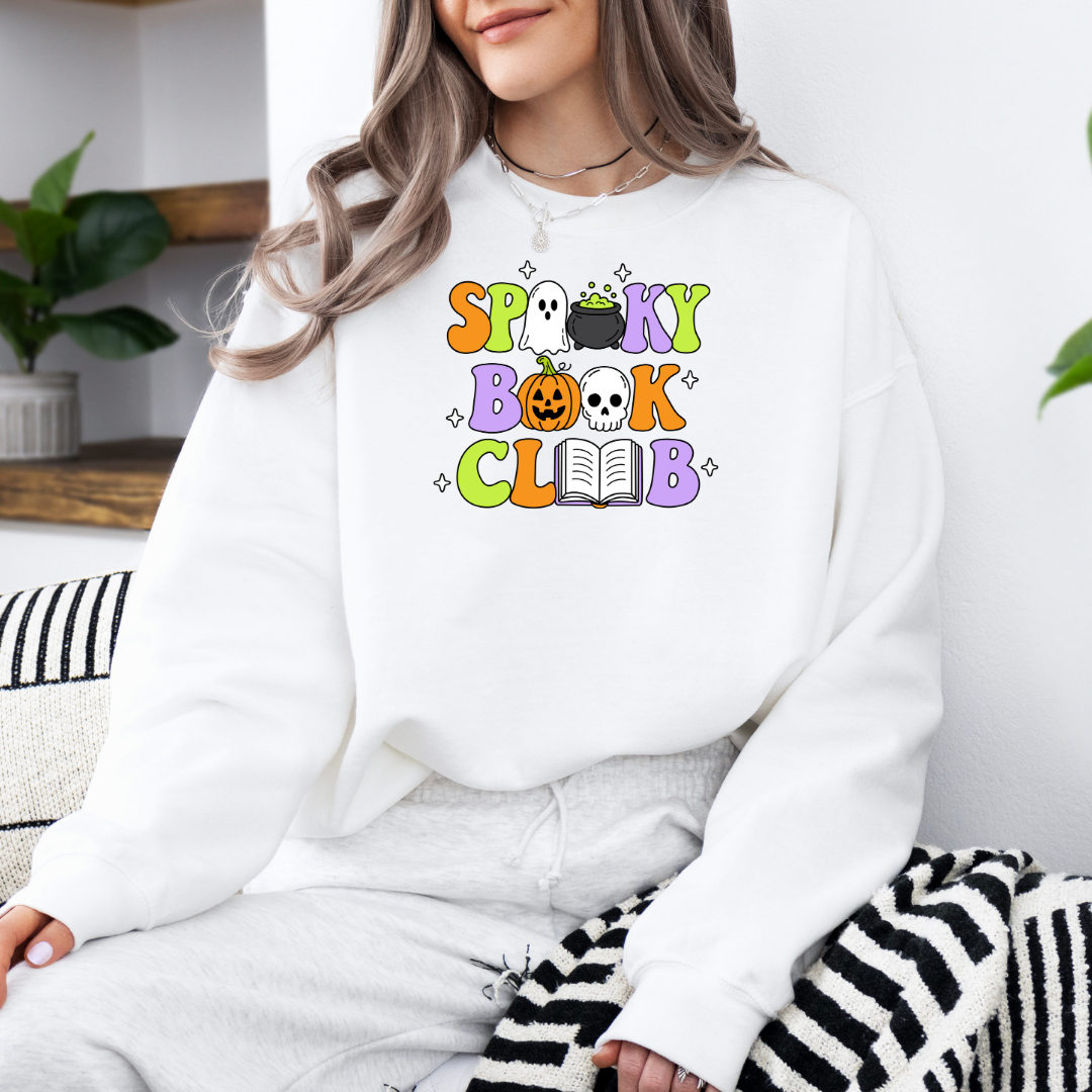 Spooky Book Club Design #1 Sweatshirt with Premium DTF Transfer | Cozy Unisex Graphic Pullover