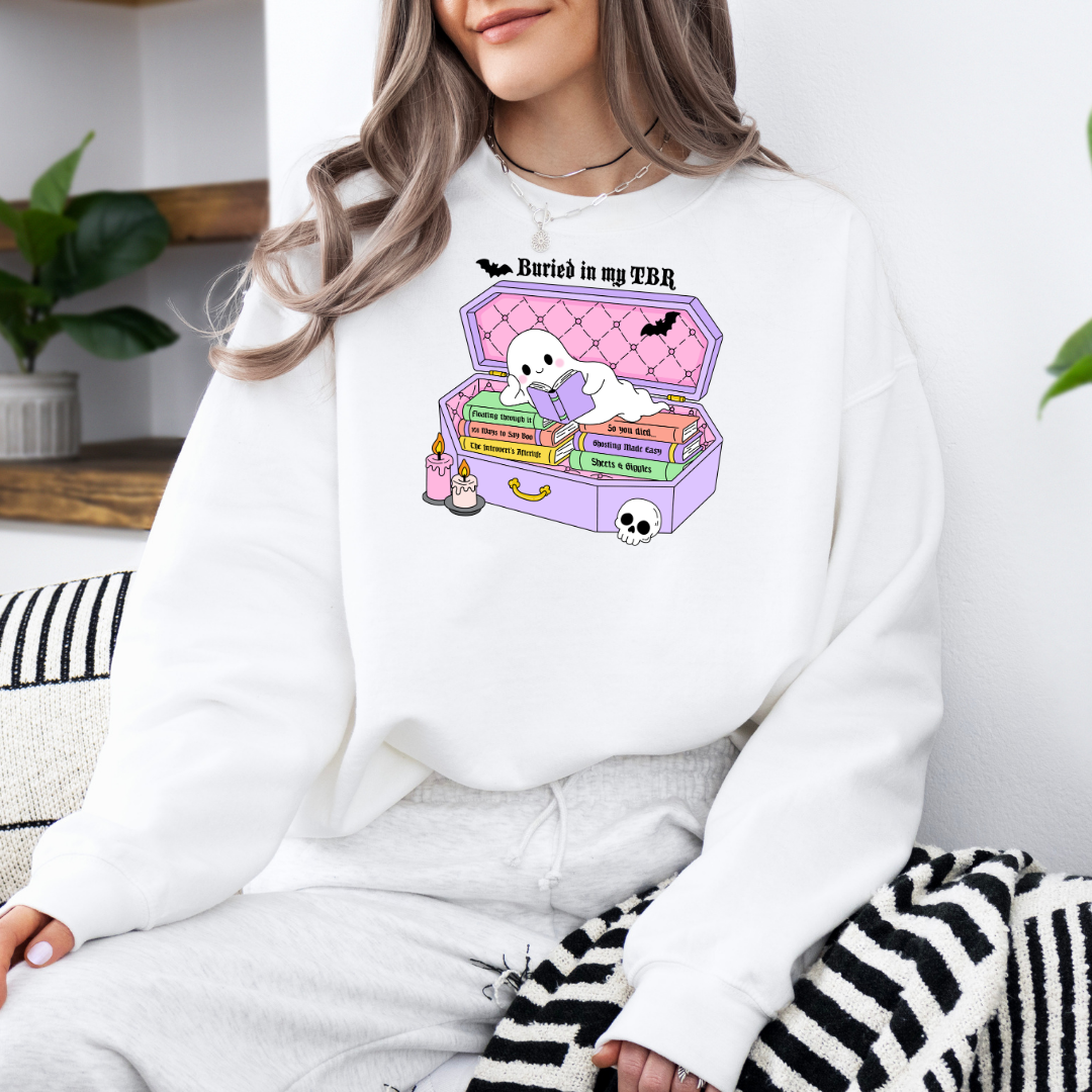 Buried In My TBR Sweatshirt with Premium DTF Transfer | Cozy Unisex Graphic Pullover