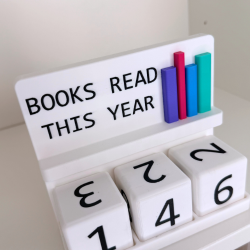 Books Read This Year Counter | 3D Printed Reading Tracker | Bookish Decor | Reading Goal Tracker | Book Lover Gift | Bookshelf Decor