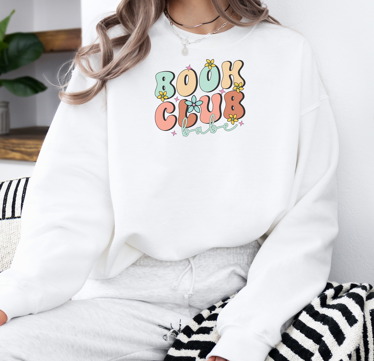 Book Club Babe Sweatshirt with Premium DTF Transfer | Cozy Unisex Graphic Pullover