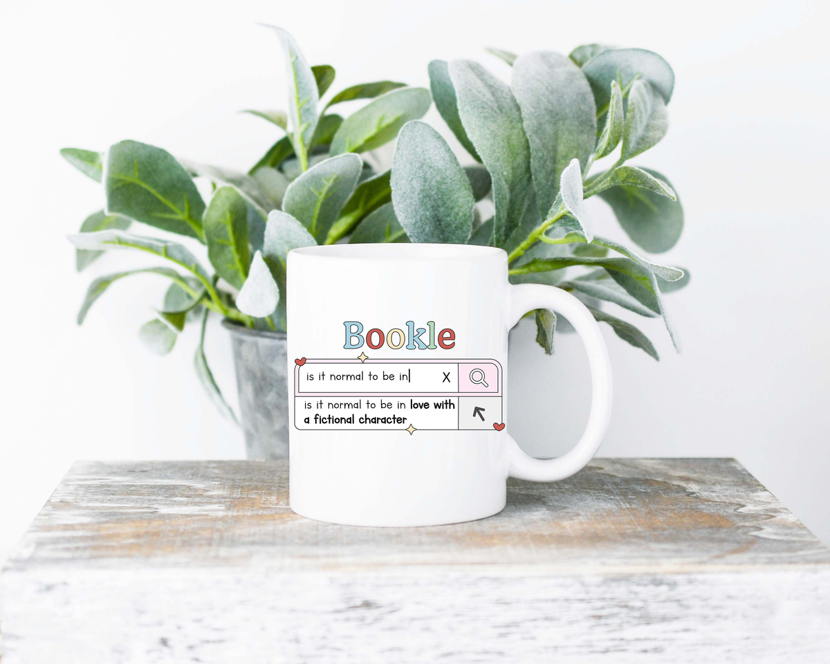 Bookle Coffee Mug | 11oz Ceramic Sublimation Mug | Dishwasher & Microwave Safe | Gift for Readers, Book Lovers, Coffee Drinkers